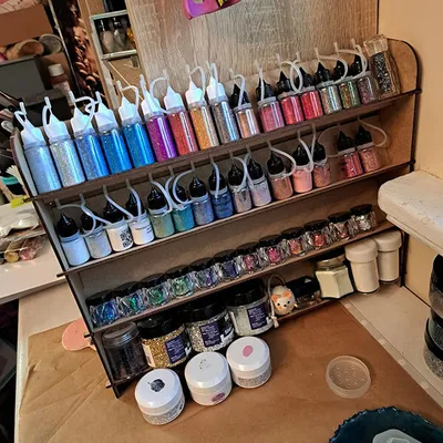 Modular wall model paint storage