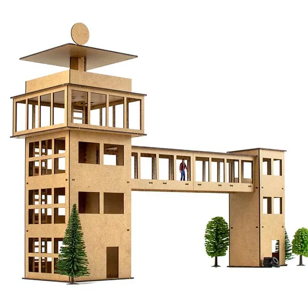 Detailed slot car scenery